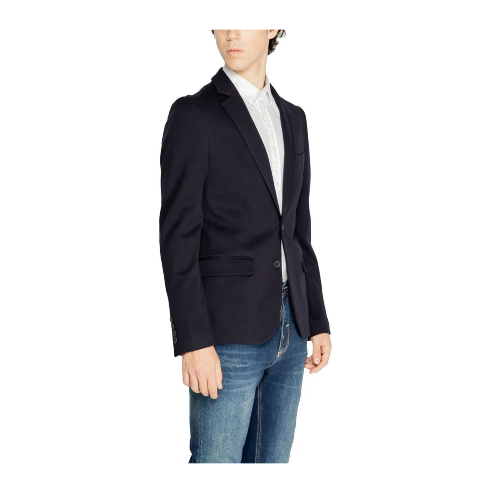 Antony Morato Blauw Viscose Maatpak Heren Herfst Winter Blue Heren