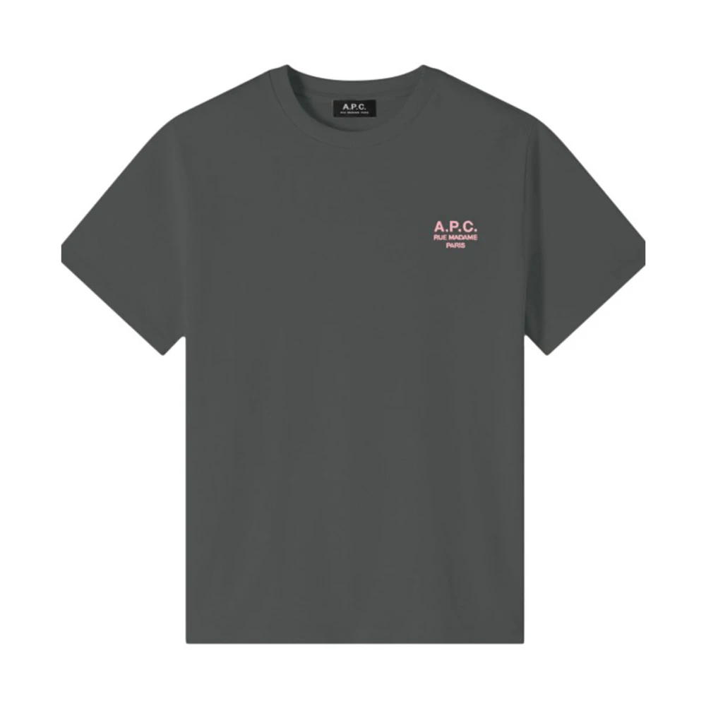 A.p.c. Hemelsblauw Logo Geborduurd Katoenen T-shirt Green