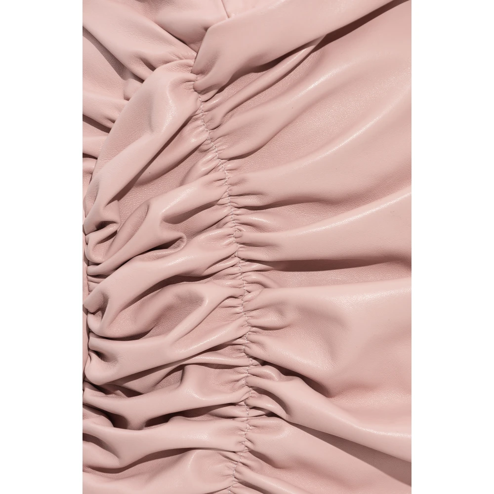 The Mannei Leren jurk 'Wishaw' Pink Dames