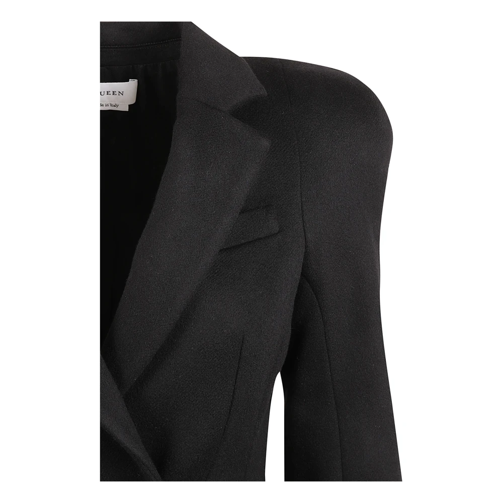 alexander mcqueen Zwarte getailleerde jas Black Dames