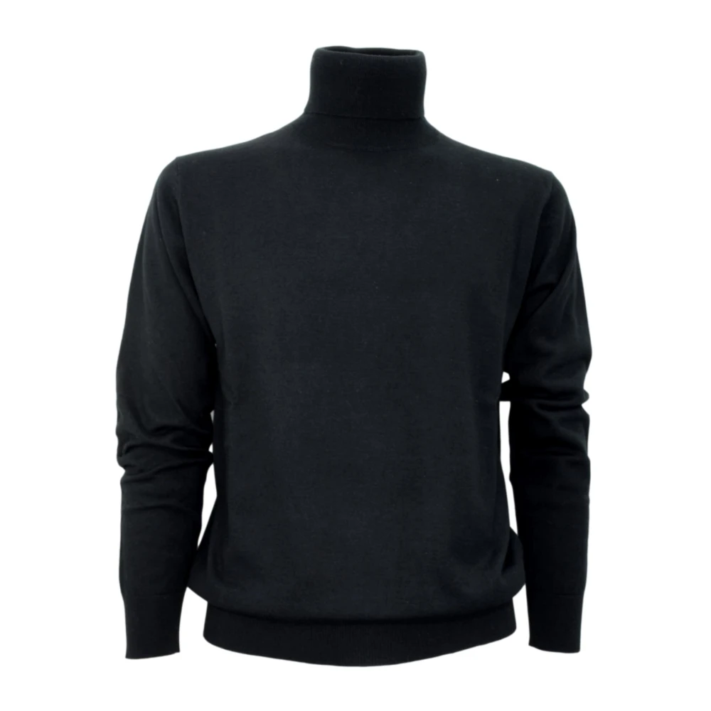 Cashmere Company Men's Black Turtlenecks, S, Turtleneck
