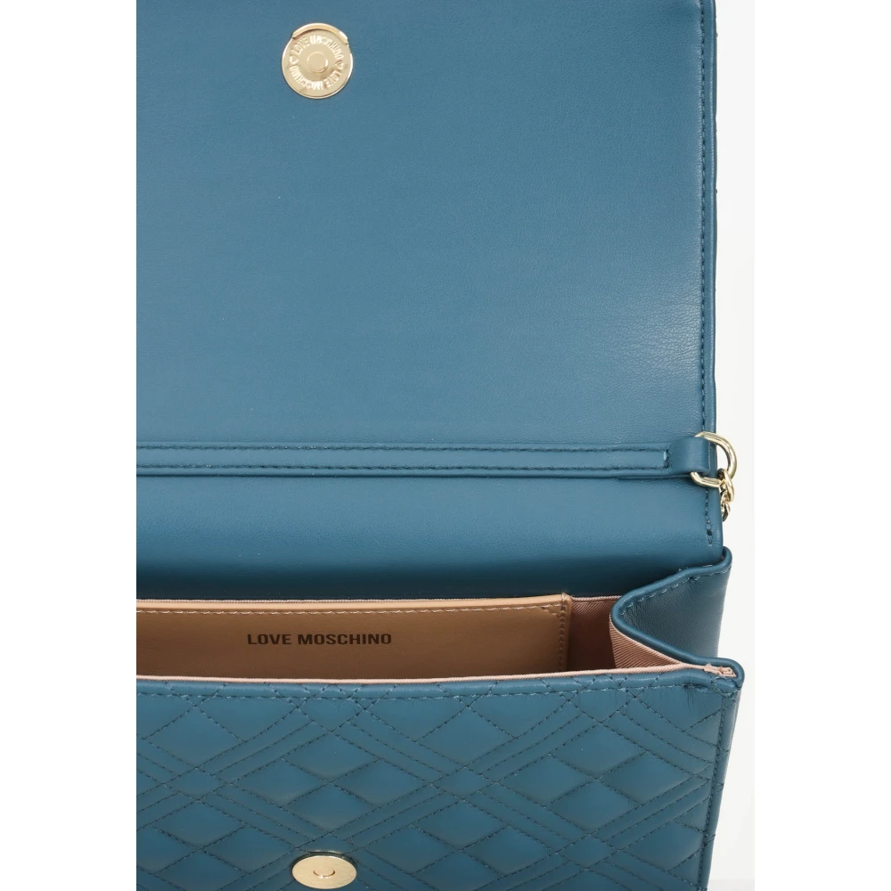 Love Moschino Gewatteerde Smaragdgroene Clutch Tas Green Dames