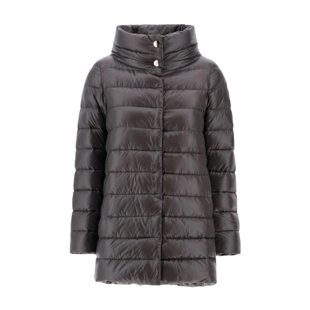Herno Amelia A-Shape Quilted Puffer Jacket Gray Dames
