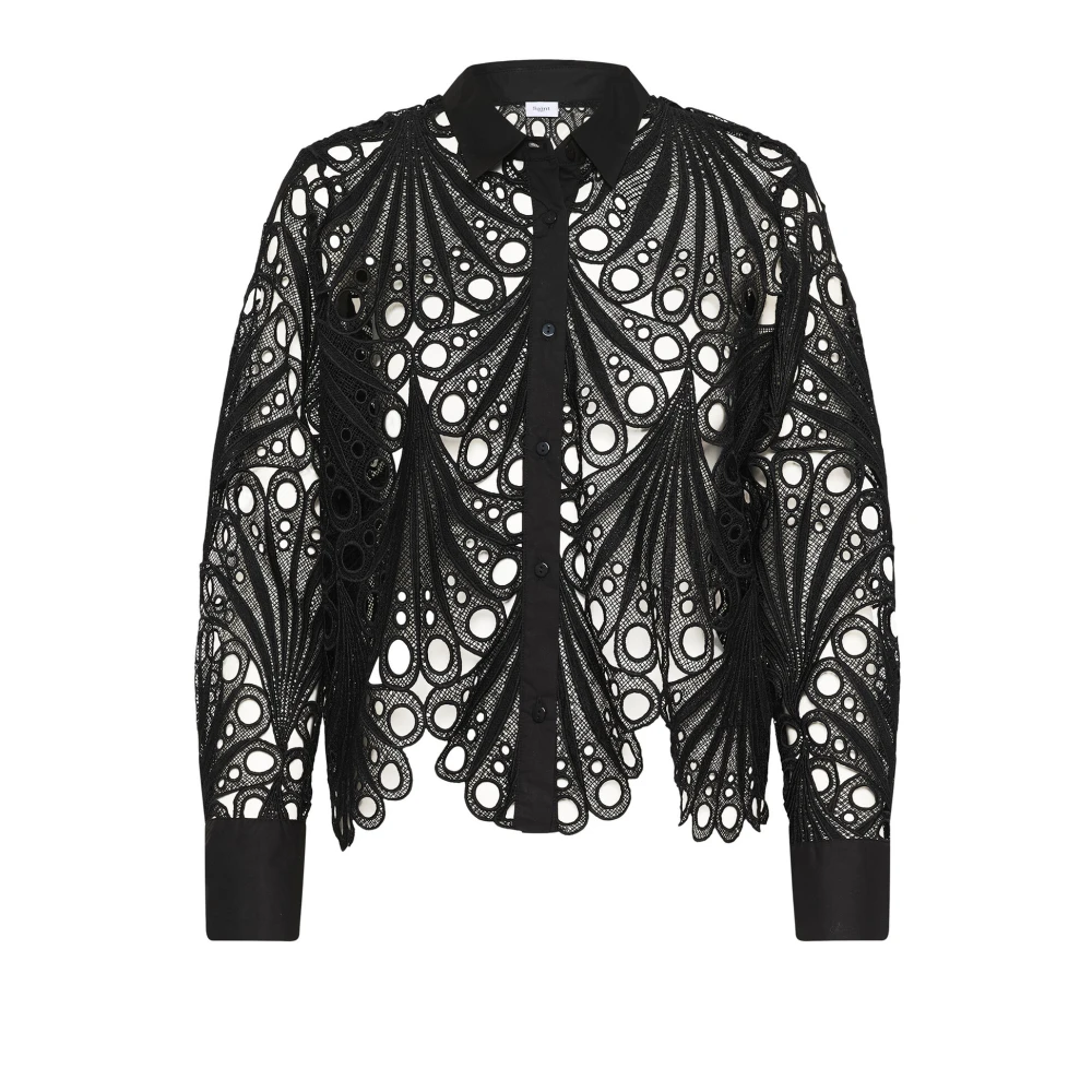 Saint Tropez Women's Black Embroidered Shirt Blouse - Shirts - M - Blouses & Shirts