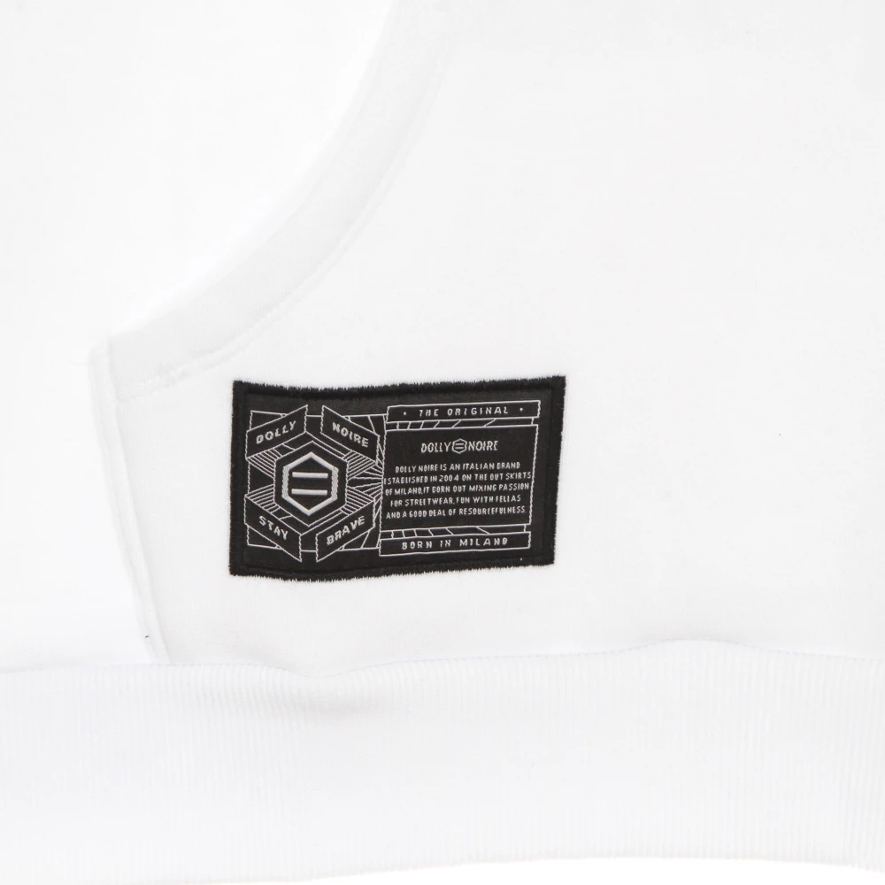 Dolly Noire Witte Maioliche Logo Hoodie White Heren