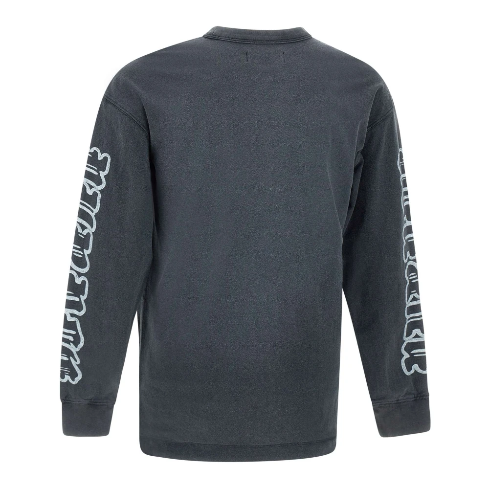 Purple Brand Gestructureerde Katoenen Trui Gray Heren