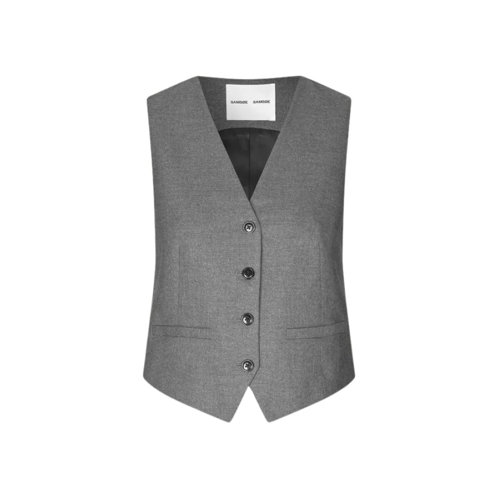 Samsøe Elegante veelzijdige vest met moderne twist Gray Dames