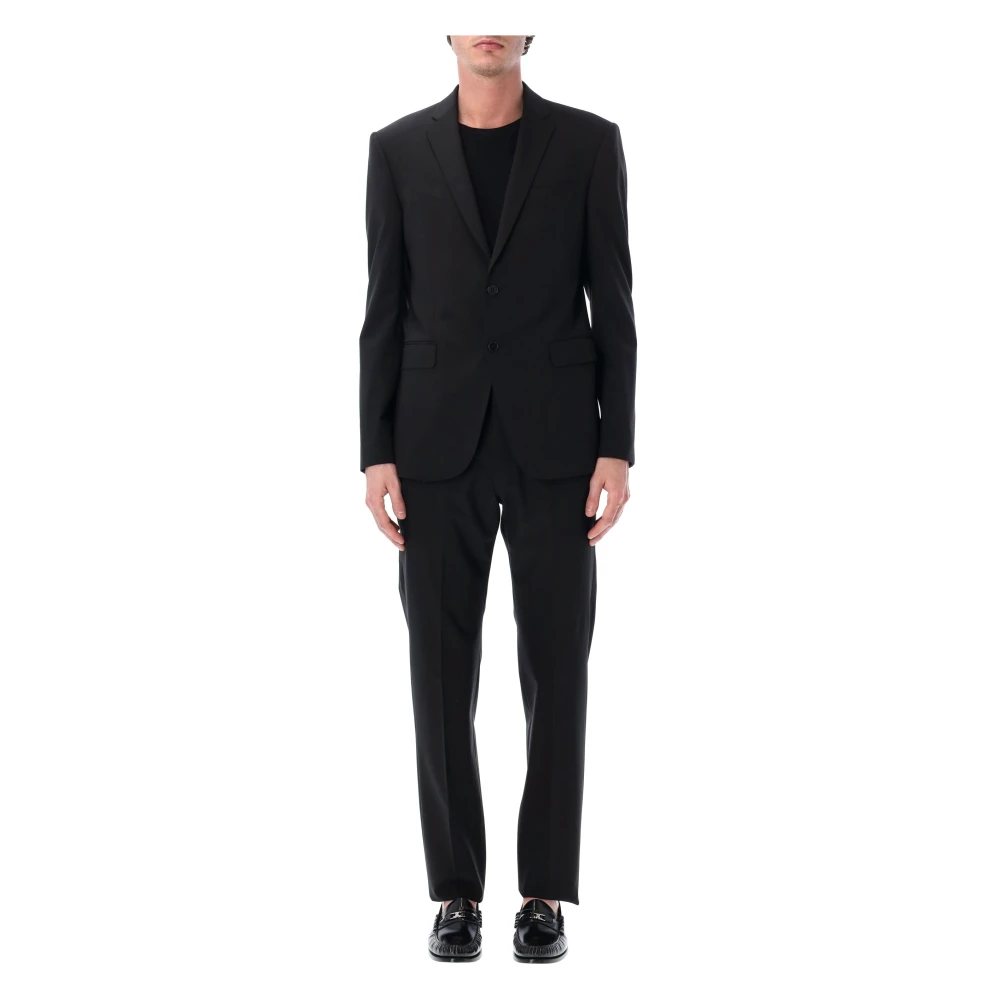 Emporio Armani Men's Black Single Breasted Suits, Xl, Two-Piece Suit