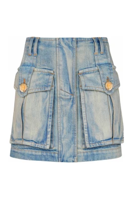 Denimkjol med fickor