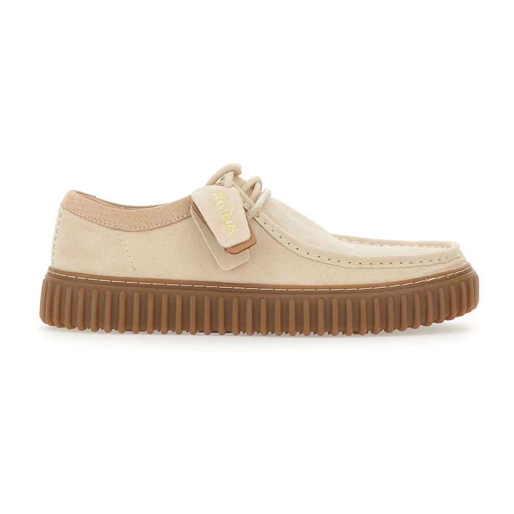 Clarks Men's Beige Sneakers, 7 Uk, Suede Lace-Up Shoes