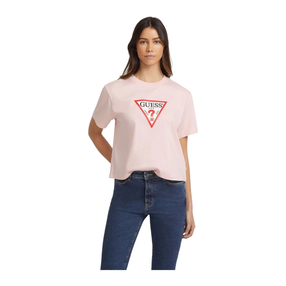Guess Korte Mouw T-shirt Pink Dames