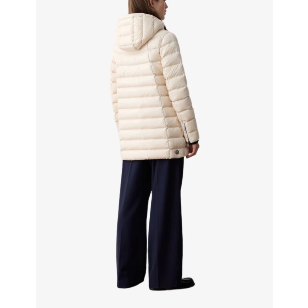 Colmar Iridescent donsjack met vaste capuchon White Dames