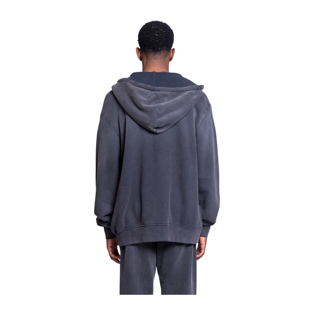 424 Zwarte Zip Up Hoodie Streetwear Stijl Blue Heren
