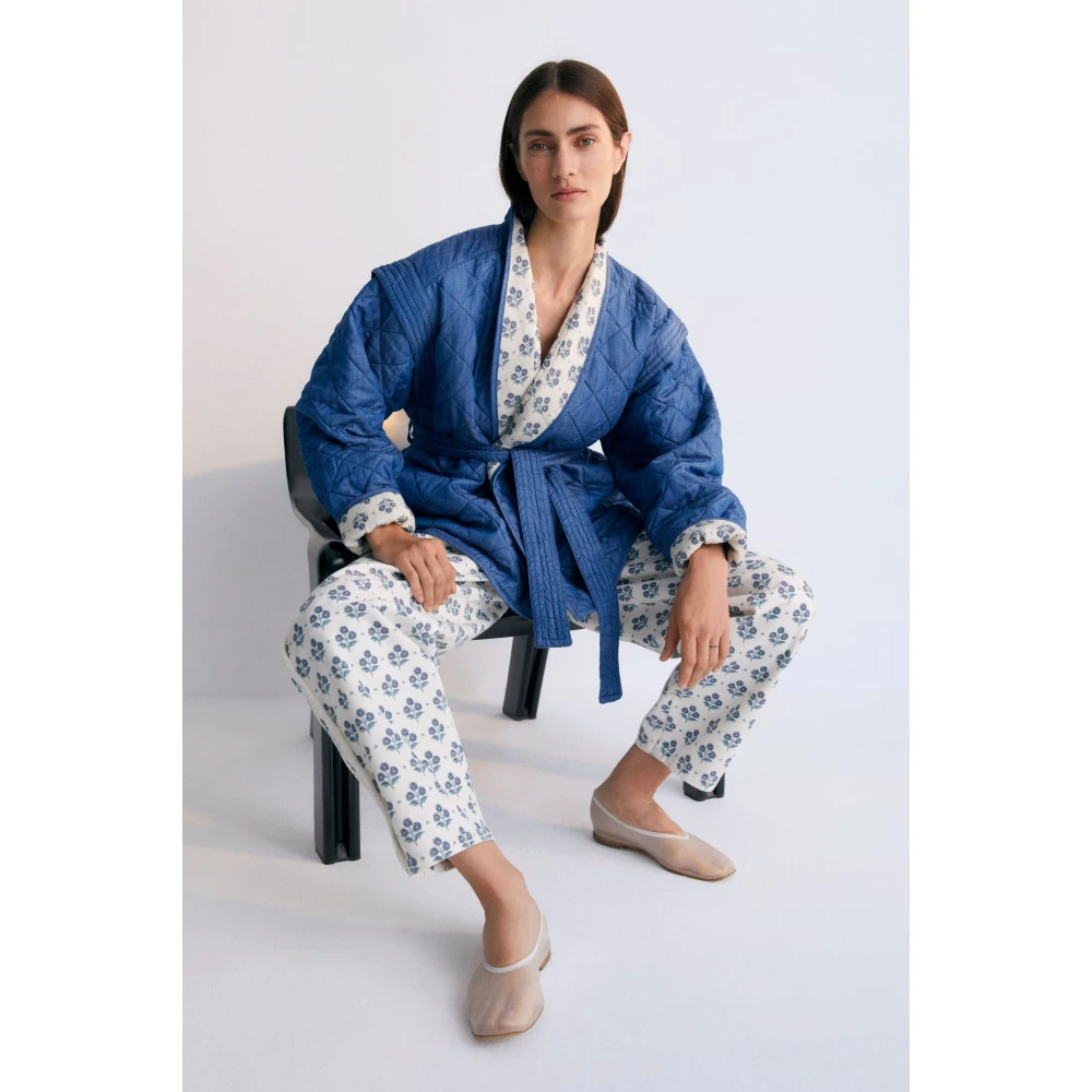 The New Society Leros Vrouw Broek Blue Dames