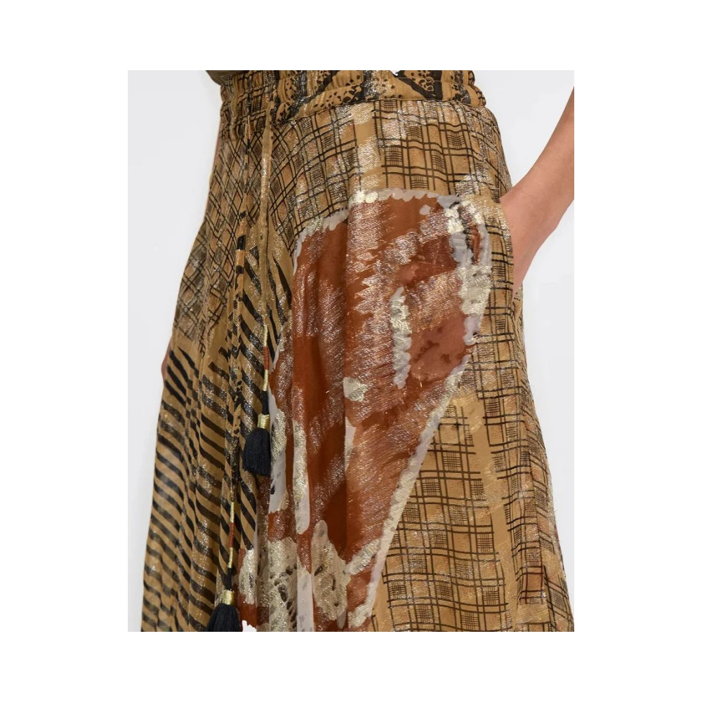 Mes Demoiselles Ladida Rok Parijse Asymmetrisch Gouden Draad Multicolor Dames