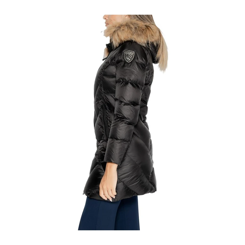 Blauer Zwarte polyamide jas en mantel Black Dames