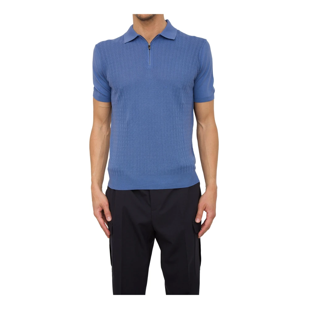 Corneliani Klassiek Polo Shirt voor Mannen Blue Heren
