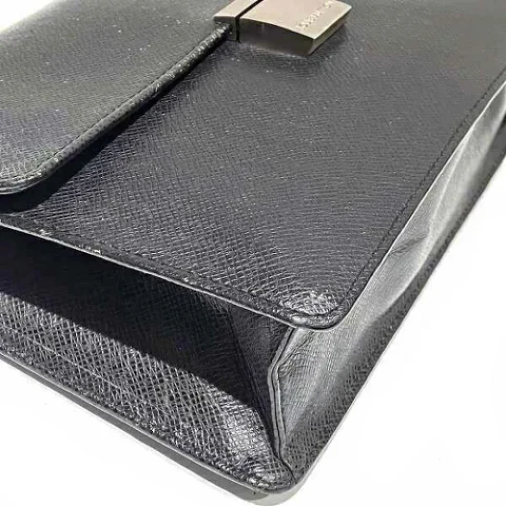 Louis Vuitton Vintage Pre-owned Leather clutches Black Heren