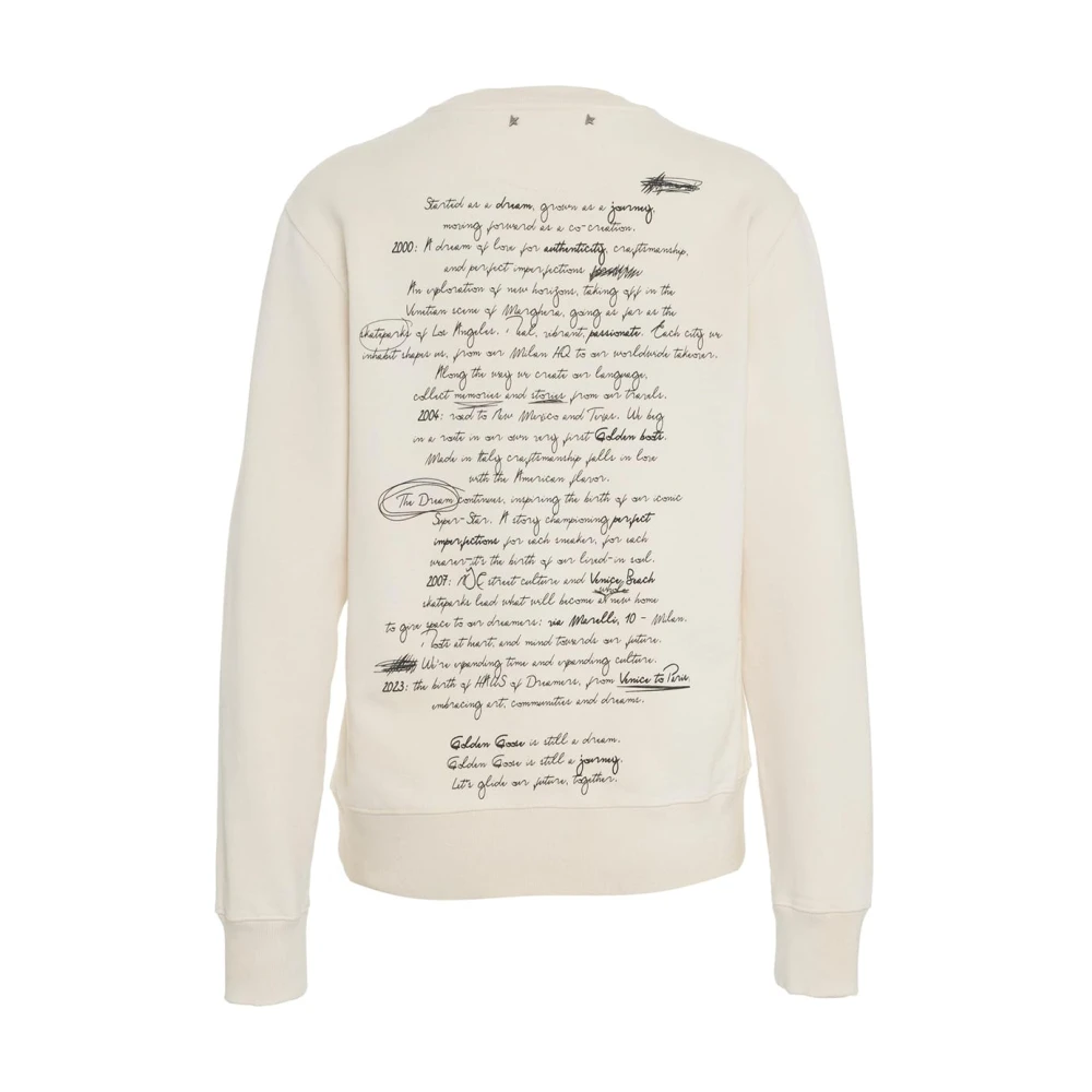 Golden Goose Athena Distressed Sweatshirt Beige Dames