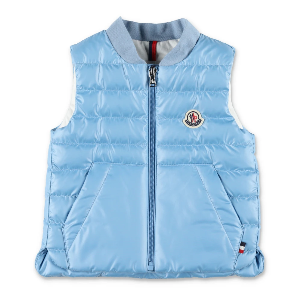 Moncler Boys Blue Waistcoats, 3 Y, Rezzan Down Gilet