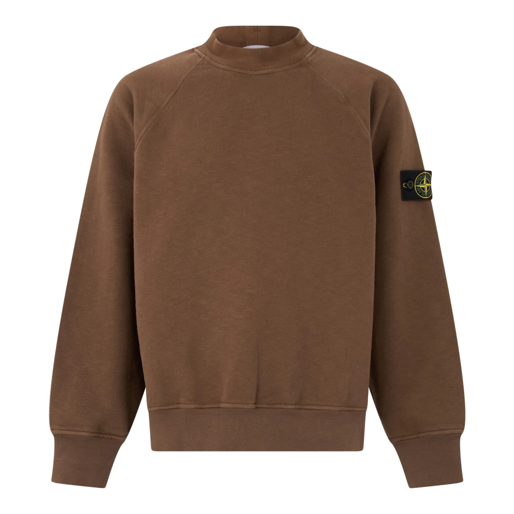 Stone Island Sweatshirt With Logo Patch - Mann Sweatshirts Brown M - Immagine 4