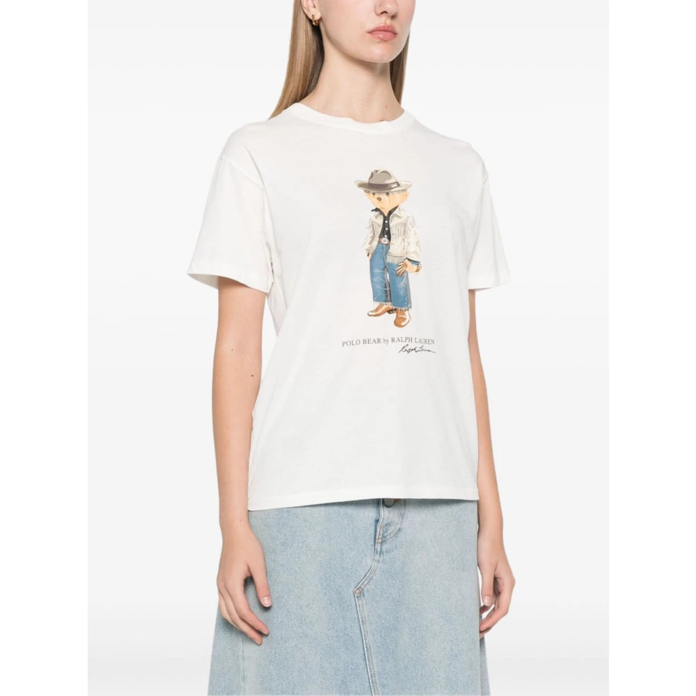 Polo Ralph Lauren Witte Polo Bear T-shirts en Polos White Dames