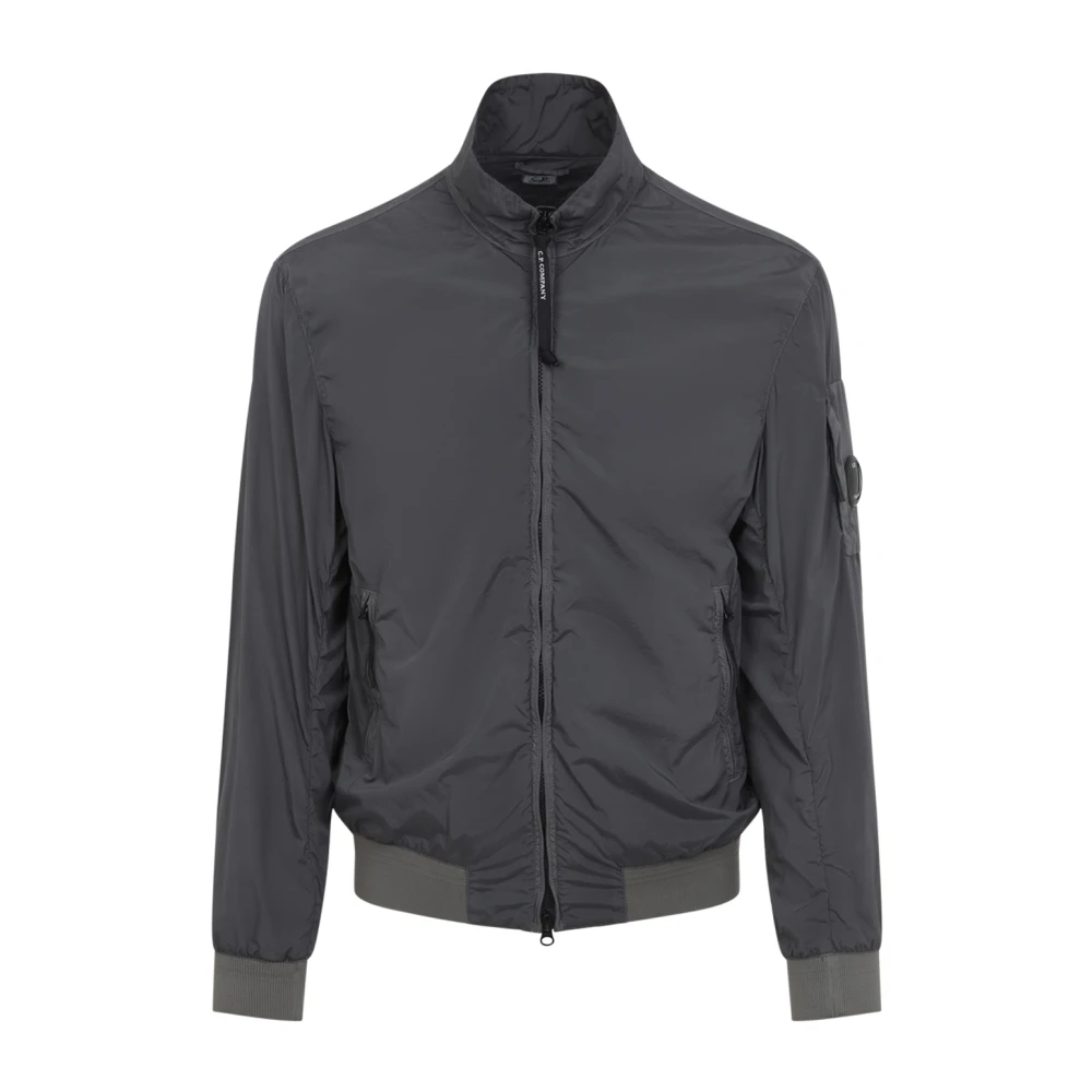 C.p. Company Men's Gray Bomber Jackets, S, Nycra Jacket