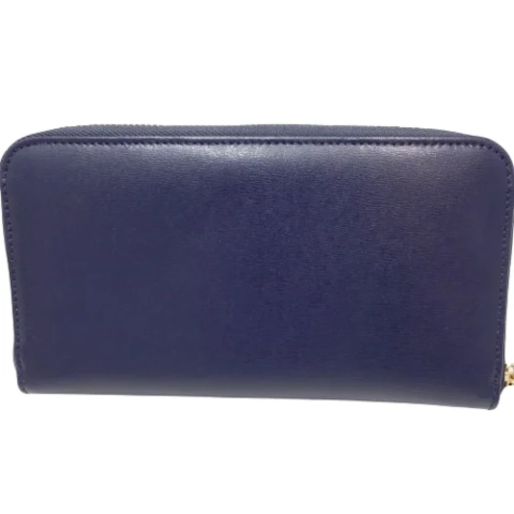 Salvatore Ferragamo Pre-owned Leather wallets Blue Dames