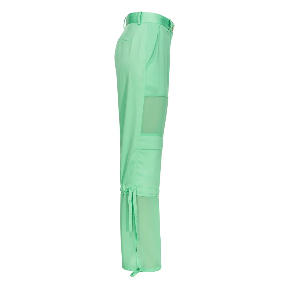 pinko Groene broek met verstelbare zoom Green Dames