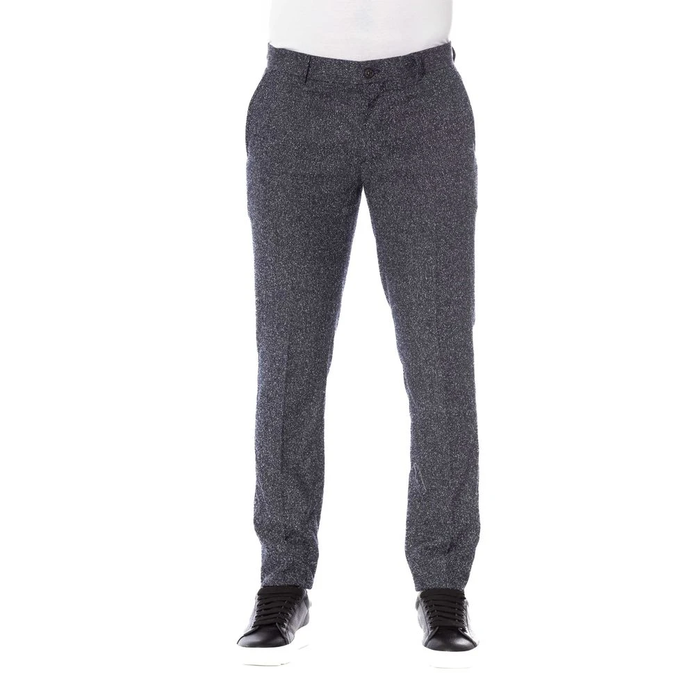 Trussardi Zwarte Katoenen Jeans Broek Black Heren