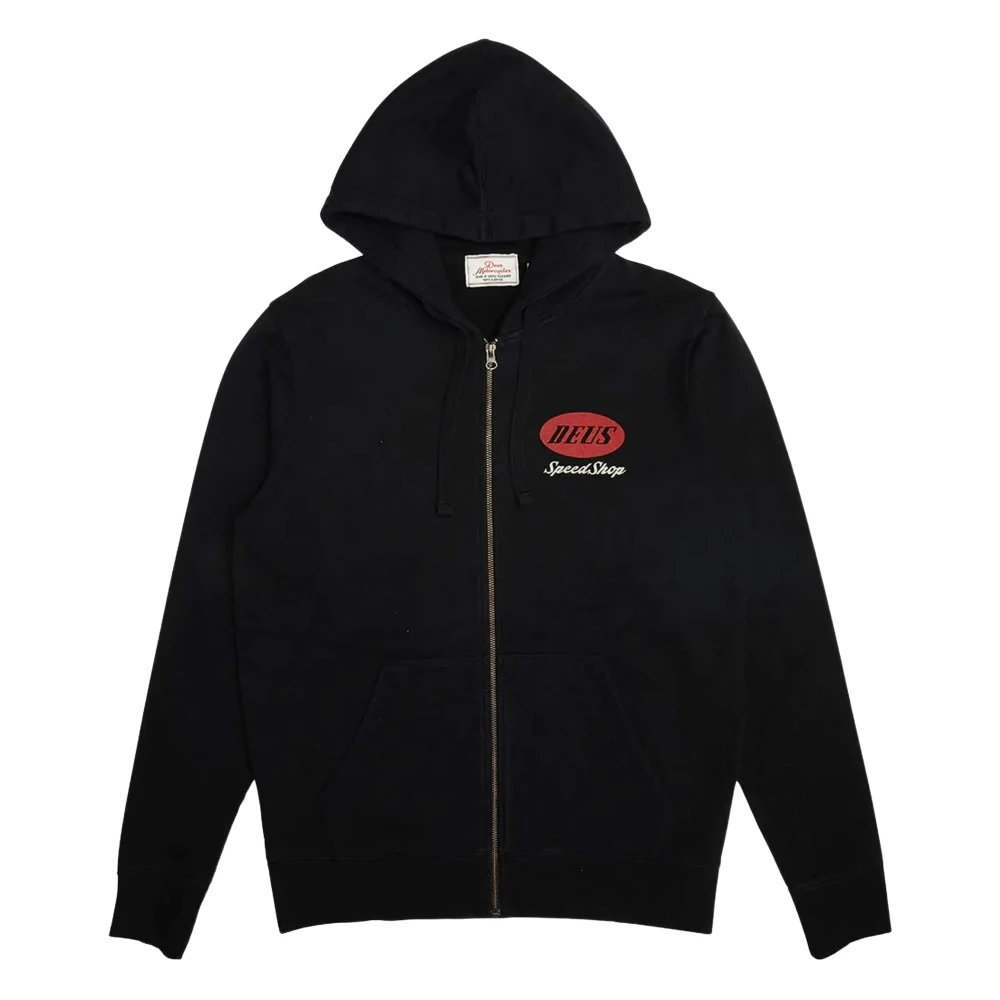 Deus Ex Machina Tin-Lizzie Zip Hoodie Black Heren