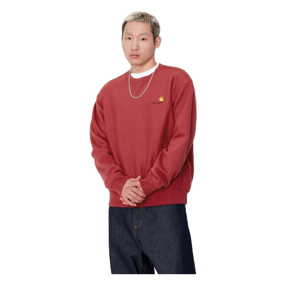 Carhartt WIP Amerikaans Script Hoodie Red Heren