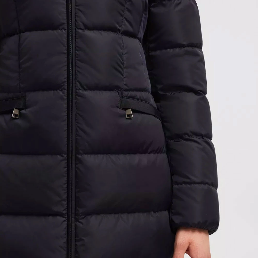Moncler Navyblauwe Avocette Lange Donsjas Blue Dames