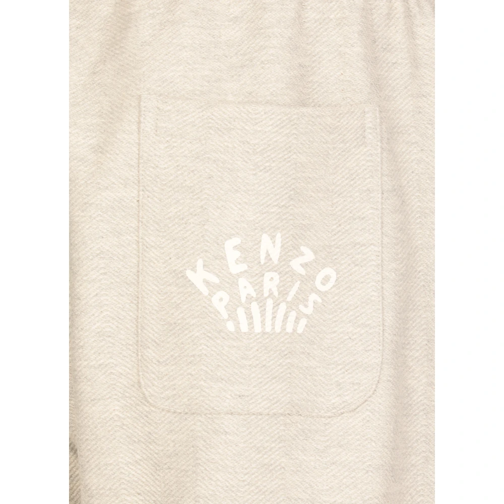 Kenzo Grijze Katoenen Elastische Taillebroek Gray Heren