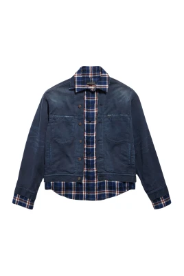 Patched Shirt Denim Jacket