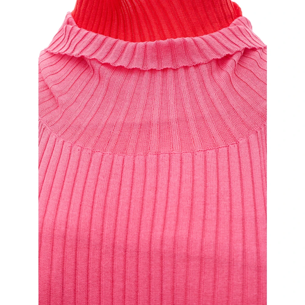 Bottega Veneta Franje Lange Roze Rode Jurk Pink Dames