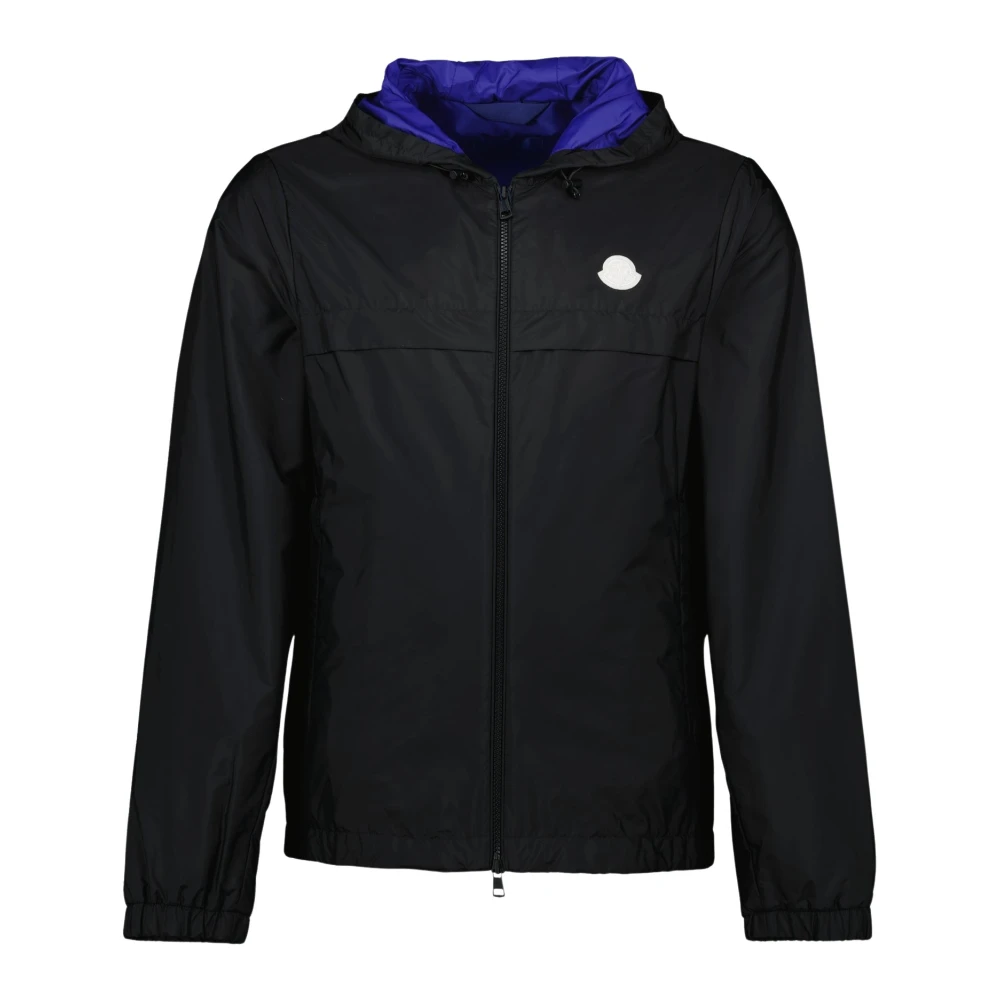 Moncler Zwarte Nylon Jas Rifeo Collectie Black Heren