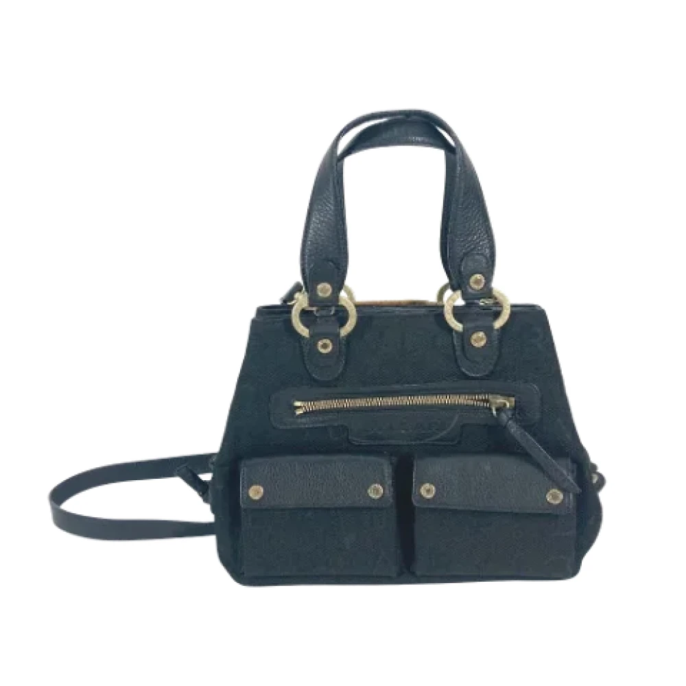 Bvlgari Vintage Pre-owned Leather handbags Black Dames