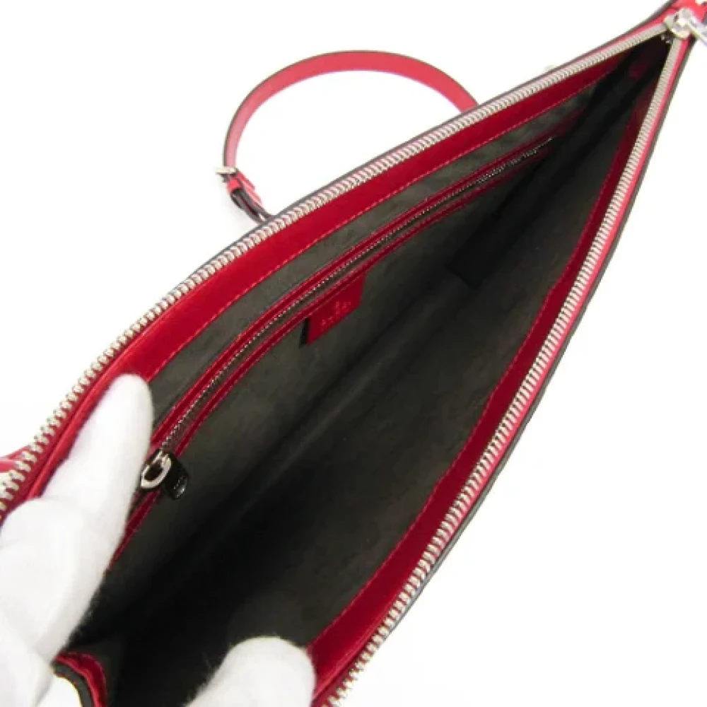 Gucci Vintage Pre-owned Leather shoulder-bags Red Dames