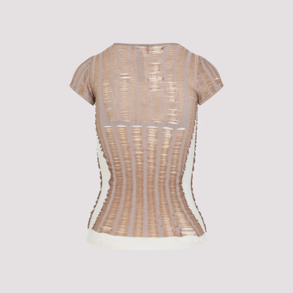 Diesel Neutrale Topkleding voor Vrouwen Ss25 Beige Dames