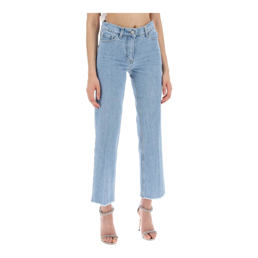 Magda Butrym Flared Cropped Jeans Blue Dames