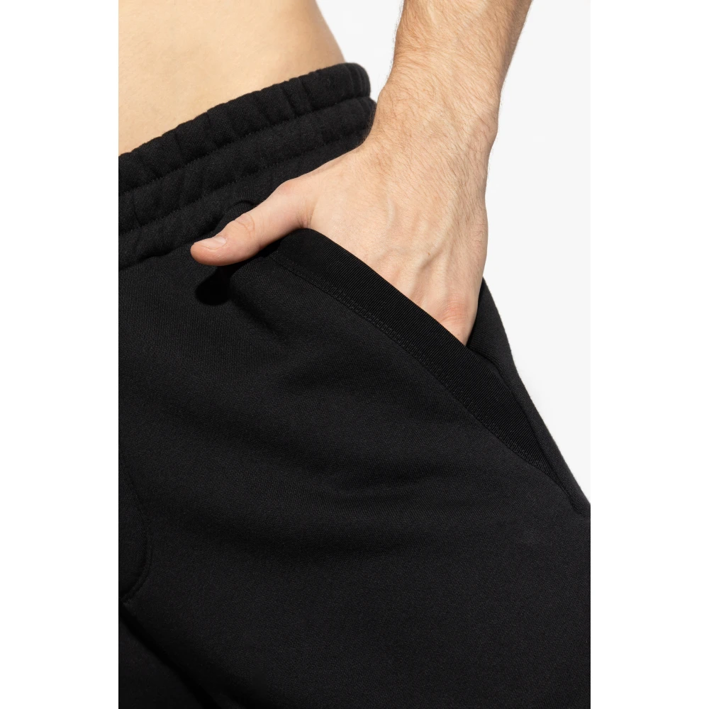 Amiri Katoenen shorts met bedrukt logo Black Heren