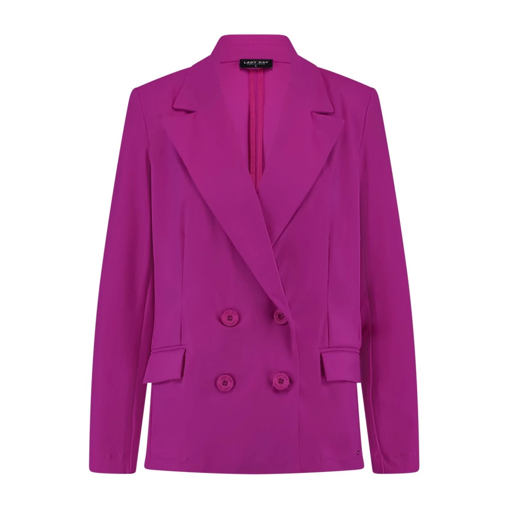 Lady Day Kersen Dubbel Breasted Blazer Pink Dames