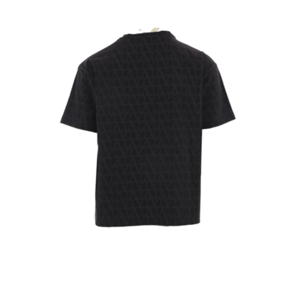 Valentino Garavani Zwarte T-shirts en Polos met Iconographe Print Black Heren