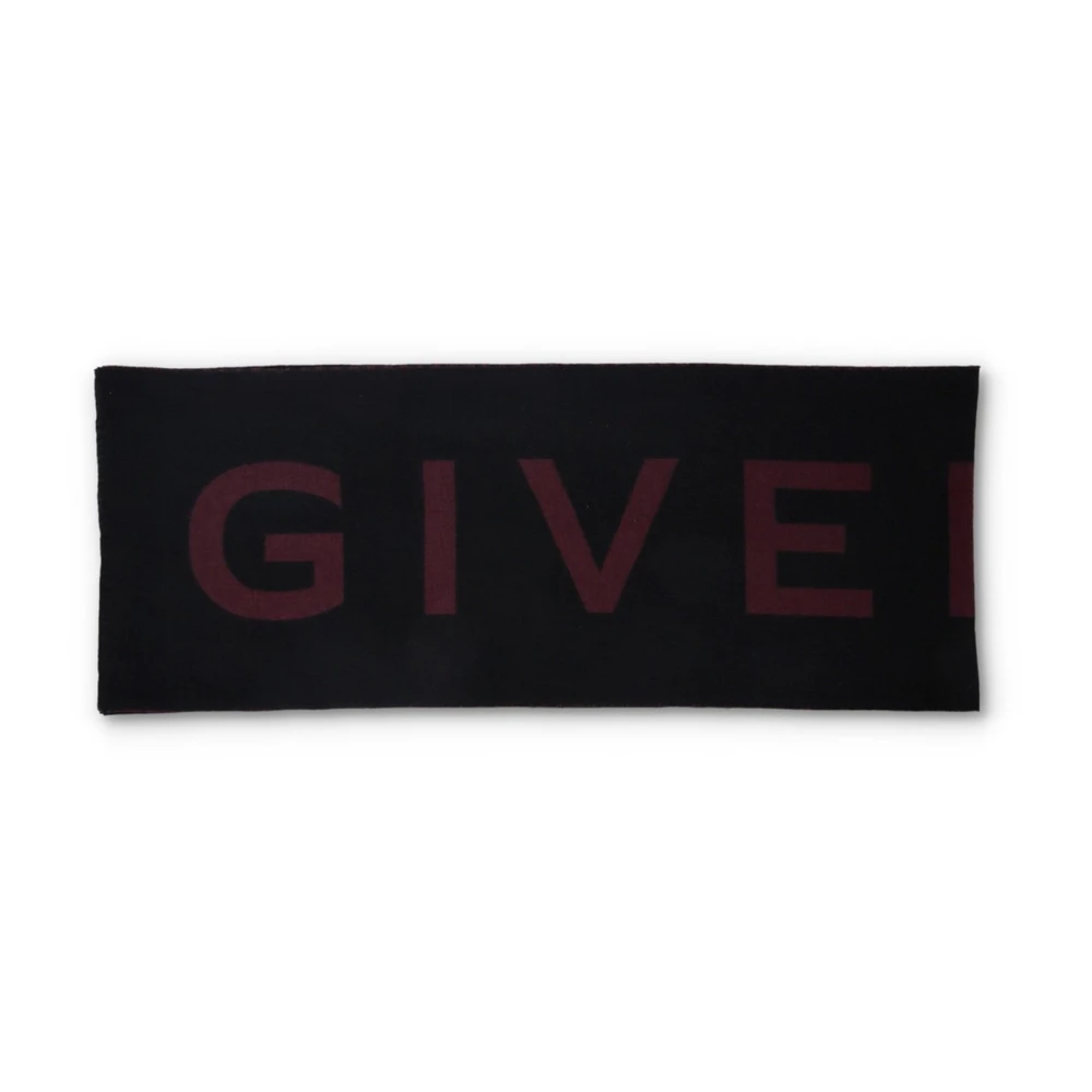 Givenchy Logo Wollen Sjaal Black Unisex