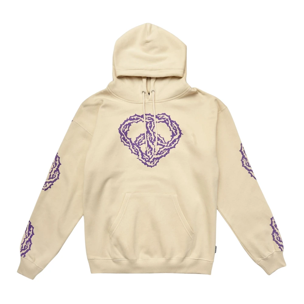 Iuter Thorns Hoodie Crème Grafische Sweater Beige Heren