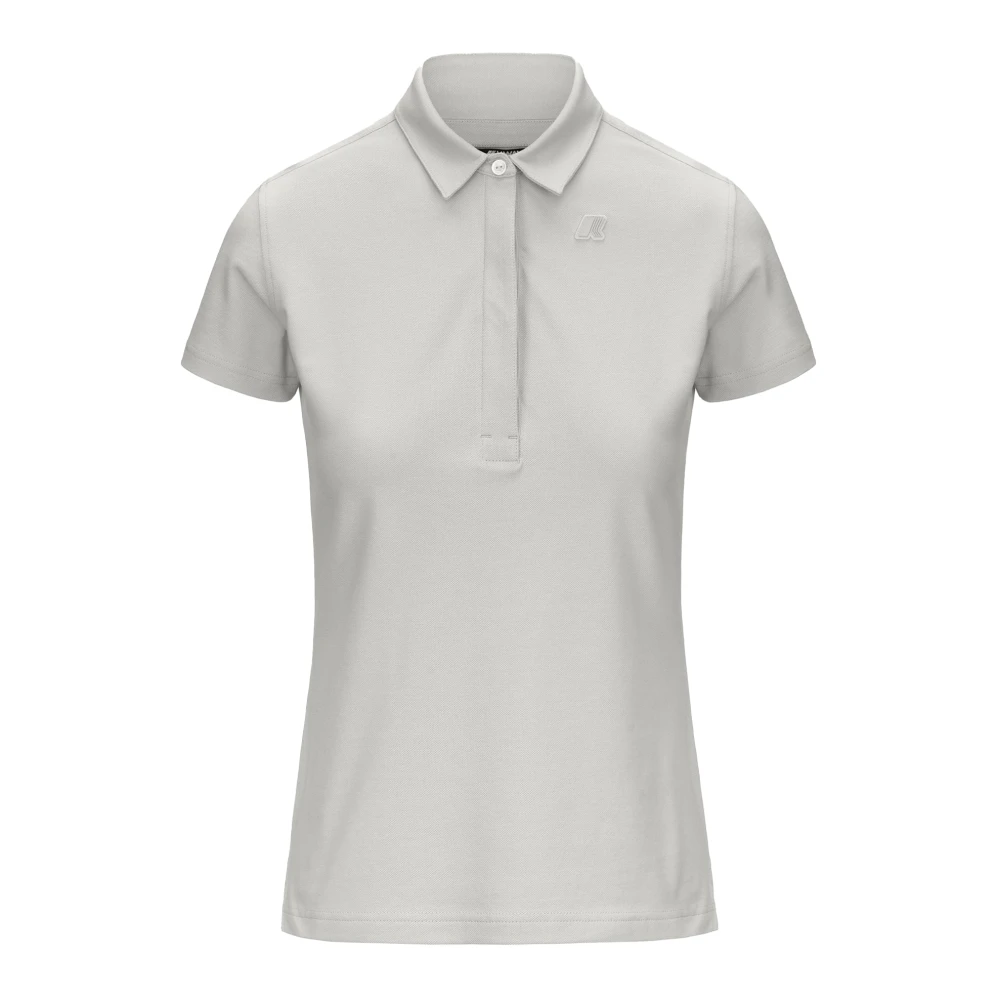 K-way Pique Polo Shirt Beige Dames