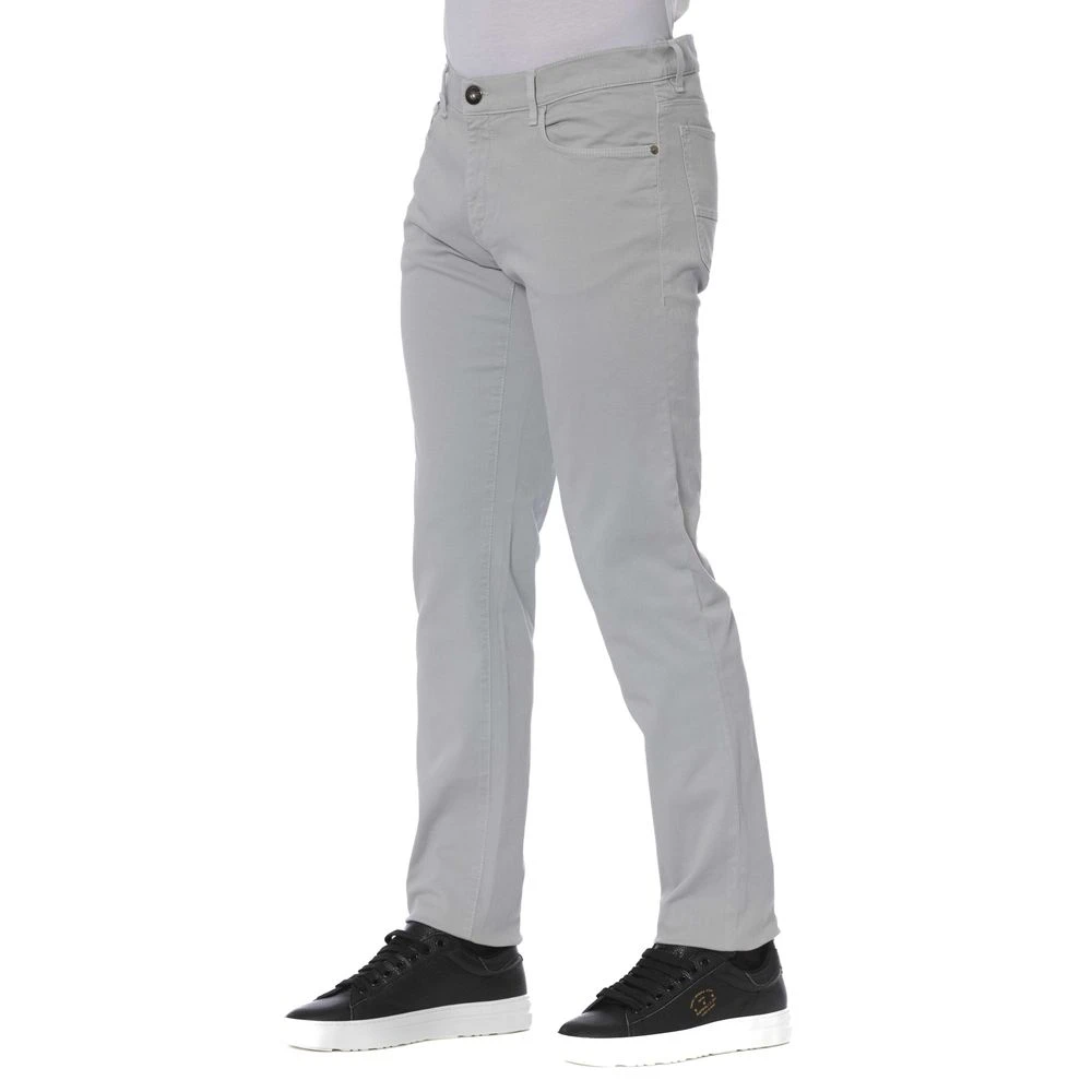 Trussardi Elegante Grijze Katoenen Jeans Gray Heren