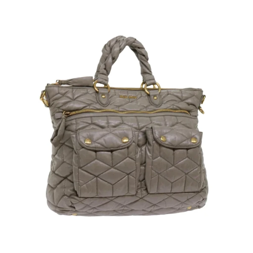 Miu Pre-owned Canvas handbags Gray Dames