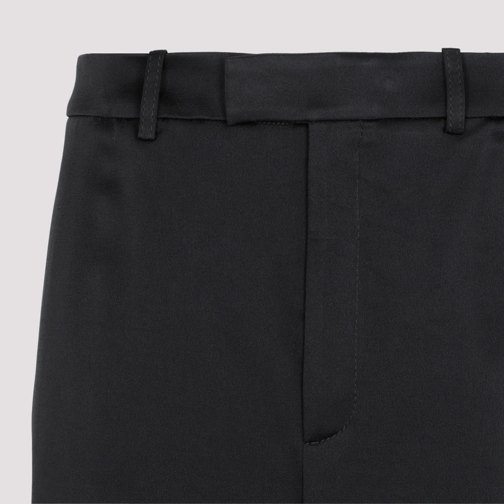 Saint Laurent Loose Fit Noir Broek Black Dames